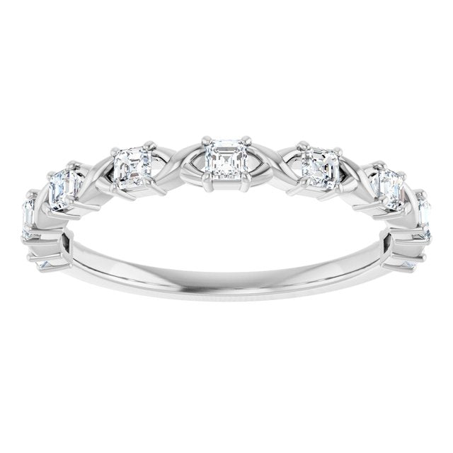 14K Rose 1/2 CTW Natural Diamond Anniversary Band