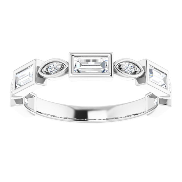 14K Rose 3/8 CTW Natural Diamond Anniversary Band