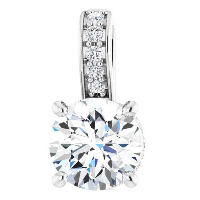 14K Gold Natural Diamond Pendant - Options Available