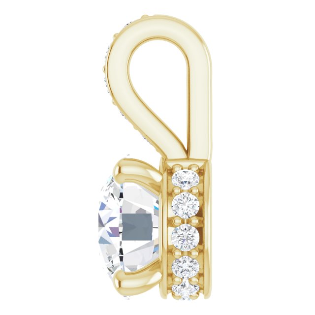 14K Gold Natural Diamond Pendant - Options Available