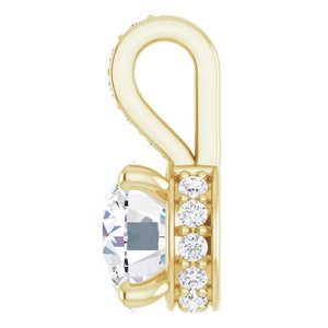 14K Gold Natural Diamond Pendant - Options Available