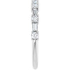 Elegant 14K White Gold Diamond Anniversary Ring with Baguette Stones