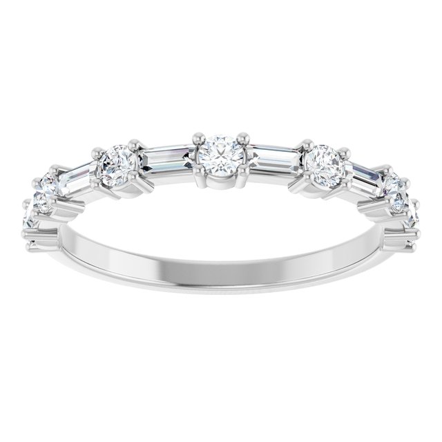 14K White 1/2 CTW Natural Diamond Anniversary Band