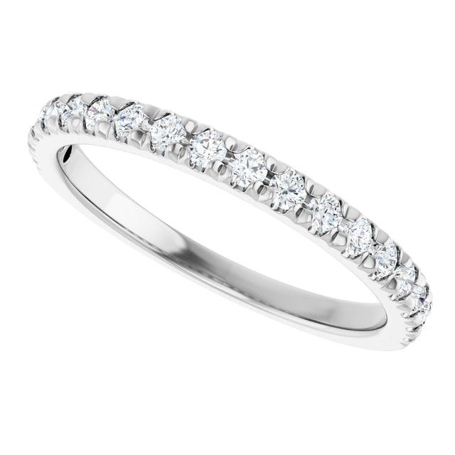 Elegant 14K White Gold Diamond Anniversary Ring with 1/4 CTW Natural Diamonds