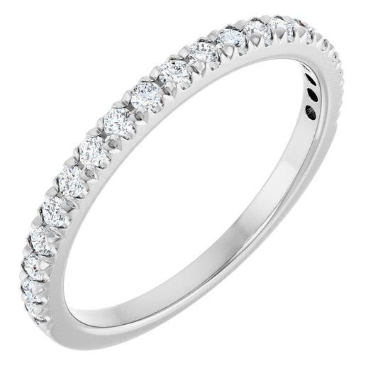 14K White Gold Natural Diamond 1/4 CTW Anniversary Ring