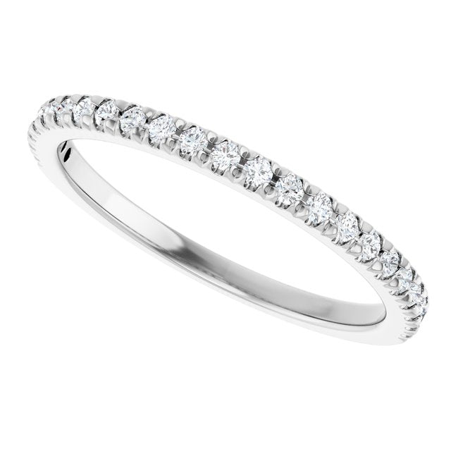 Elegant 14K White Gold Diamond Anniversary Ring with 1/4 CTW Natural Diamonds