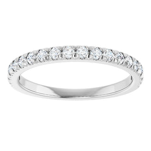 14K Gold & Platinum Natural Diamond French-Set Anniversary Band - Options Available