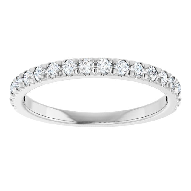 Elegant 14K White Gold Diamond Anniversary Ring with 1/4 CTW Natural Diamonds