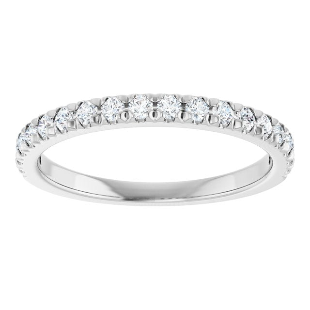 14K Gold & Platinum Lab-Grown Diamond French-Set Anniversary Band - Options Available