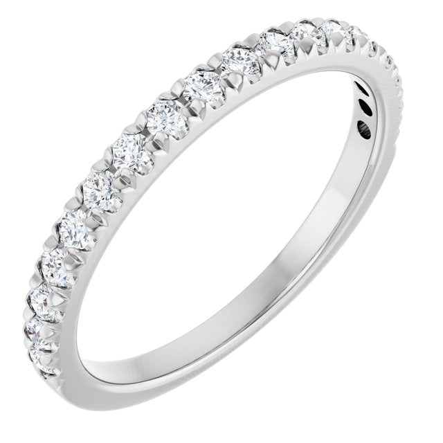 1/3 CTW Natural Diamond French-Set Anniversary Band Crafted in 14K Gold & Platinum