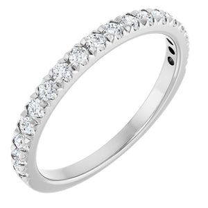 1/3 CTW Natural Diamond French-Set Anniversary Band Crafted in 14K Gold & Platinum