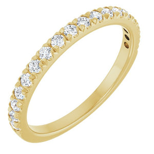 1/3 CTW Lab-Grown Diamond French-Set Anniversary Band Crafted in 14K Gold & Platinum
