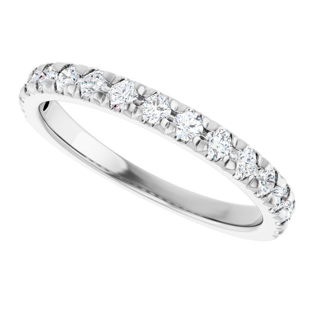 Elegant 14K White Gold Diamond Anniversary Ring with 1/4 CTW Natural Diamonds