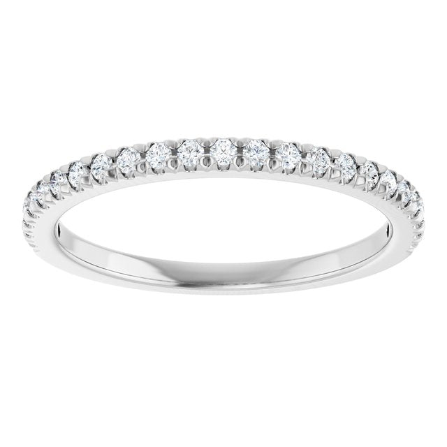 Elegant 14K White Gold Diamond Anniversary Ring with 1/4 CTW Natural Diamonds