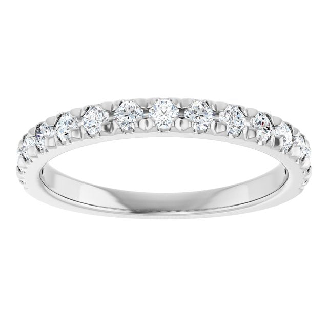 Elegant 14K White Gold Diamond Anniversary Ring with 1/4 CTW Natural Diamonds