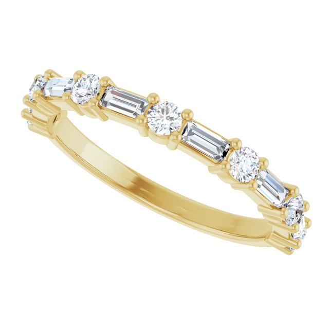 14K White 1/2 CTW Natural Diamond Anniversary Band