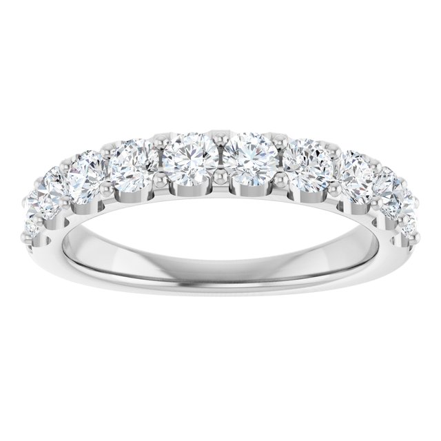 14K White Gold 1/4 Carat Natural Diamond Anniversary Ring