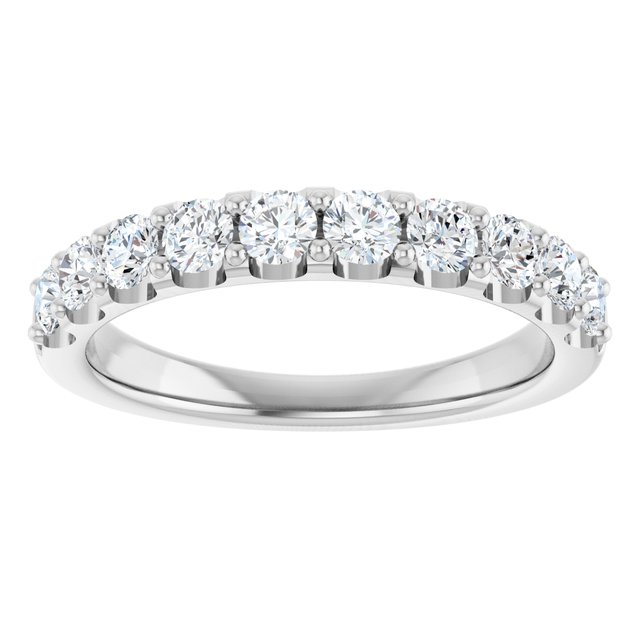 14K White Gold 1/4 Carat Natural Diamond Anniversary Ring