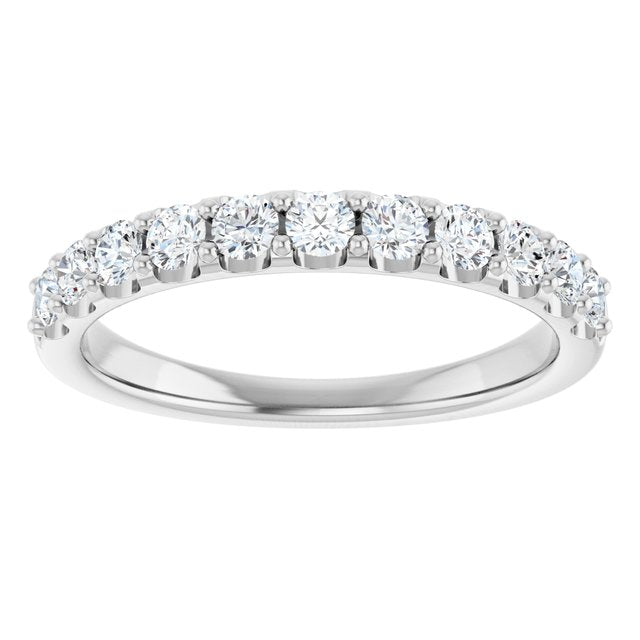 14K White Gold 1/4 Carat Natural Diamond Anniversary Ring