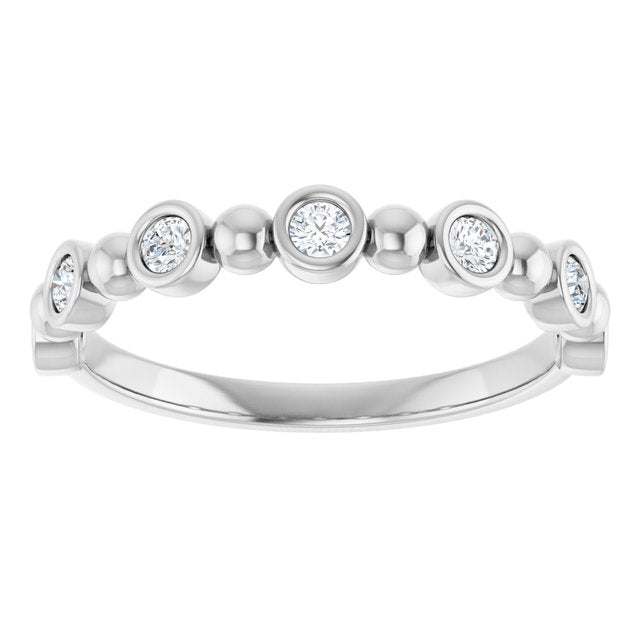 14K Rose 1/3 CTW Natural Diamond Anniversary Band