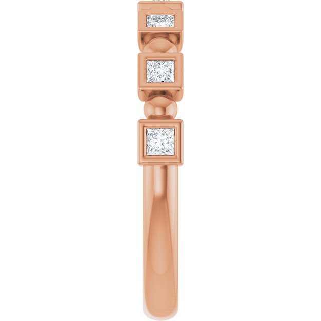 14K Rose 1/3 CTW Natural Diamond Anniversary Band