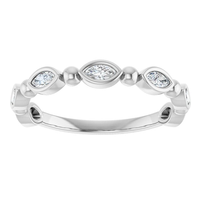 14K Rose 1/3 CTW Natural Diamond Anniversary Band