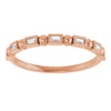 14K Rose Gold Asscher-Cut Diamond Anniversary Ring with 1/3 CTW