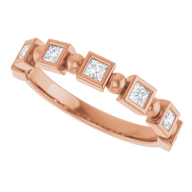 14K Rose 1/3 CTW Natural Diamond Anniversary Band