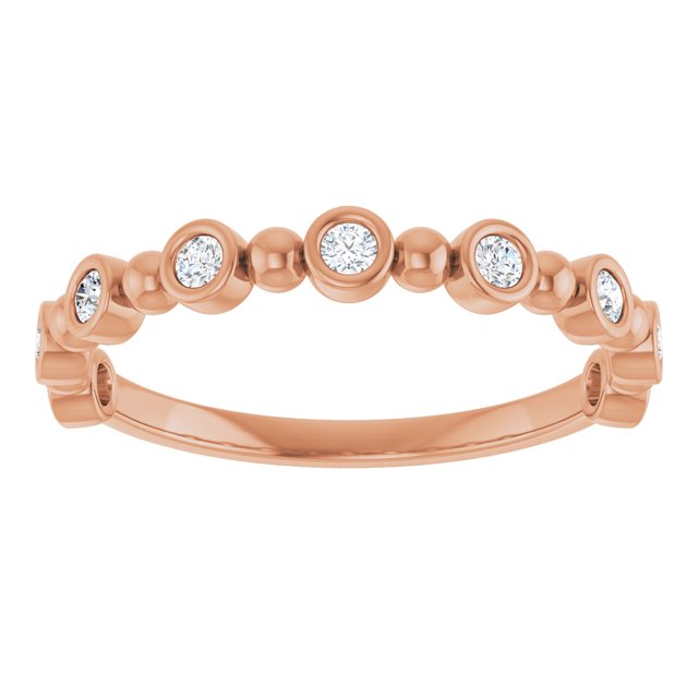 14K Rose 1/3 CTW Natural Diamond Anniversary Band