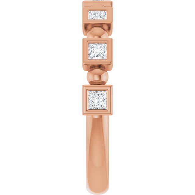 14K Rose 1/3 CTW Natural Diamond Anniversary Band