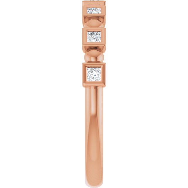 14K Rose 1/3 CTW Natural Diamond Anniversary Band