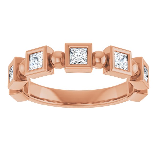 14K Rose 1/3 CTW Natural Diamond Anniversary Band