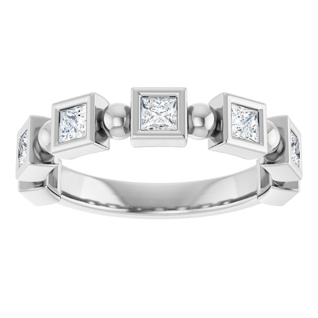 14K Rose 1/3 CTW Natural Diamond Anniversary Band