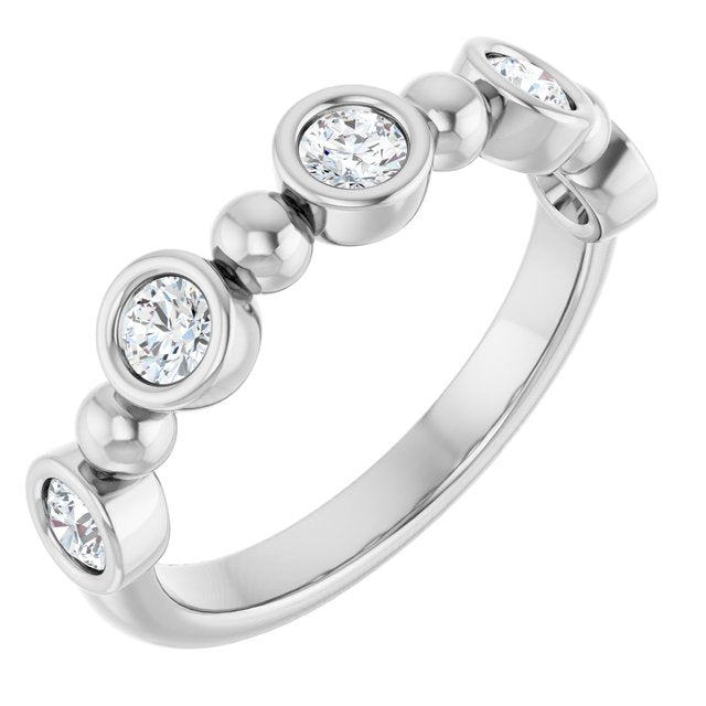 14K Rose 1/3 CTW Natural Diamond Anniversary Band