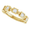 14K Rose Gold Asscher-Cut Diamond Anniversary Ring with 1/3 CTW