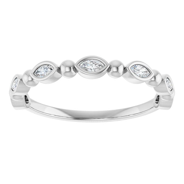 14K Rose 1/3 CTW Natural Diamond Anniversary Band