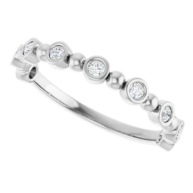 14K Rose 1/3 CTW Natural Diamond Anniversary Band