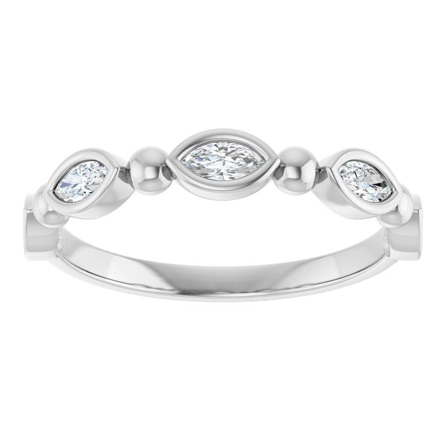 14K Rose 1/3 CTW Natural Diamond Anniversary Band