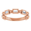 14K Rose Gold Asscher-Cut Diamond Anniversary Ring with 1/3 CTW