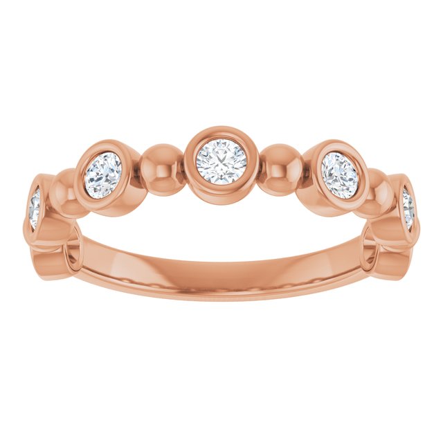 14K Rose 1/3 CTW Natural Diamond Anniversary Band