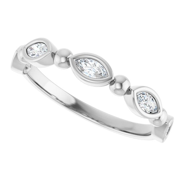 14K Rose 1/3 CTW Natural Diamond Anniversary Band