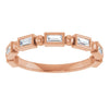 14K Rose Gold Asscher-Cut Diamond Anniversary Ring with 1/3 CTW