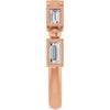 14K Rose Gold Asscher-Cut Diamond Anniversary Ring with 1/3 CTW