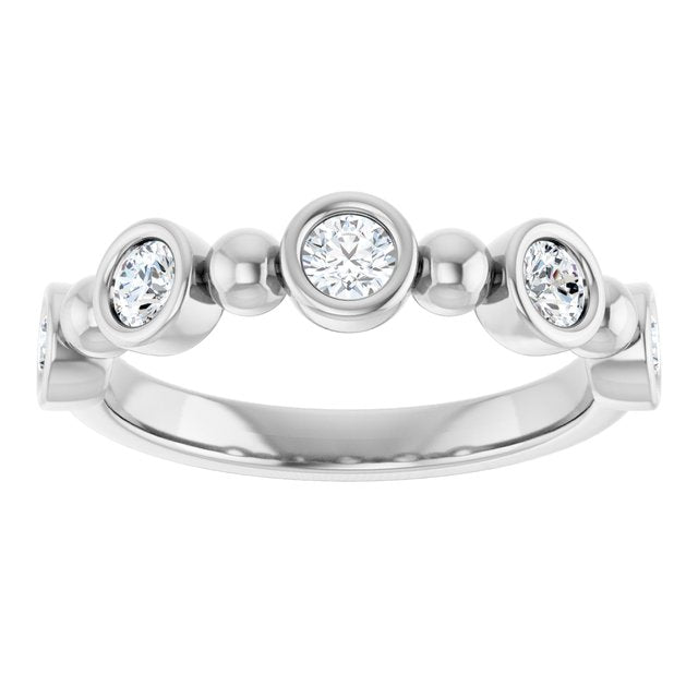 14K Rose 1/3 CTW Natural Diamond Anniversary Band