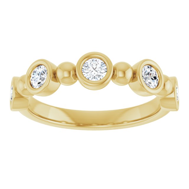 14K Rose 1/3 CTW Natural Diamond Anniversary Band