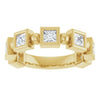 14K Rose Gold Asscher-Cut Diamond Anniversary Ring with 1/3 CTW