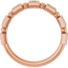 14K Rose Gold Asscher-Cut Diamond Anniversary Ring with 1/3 CTW