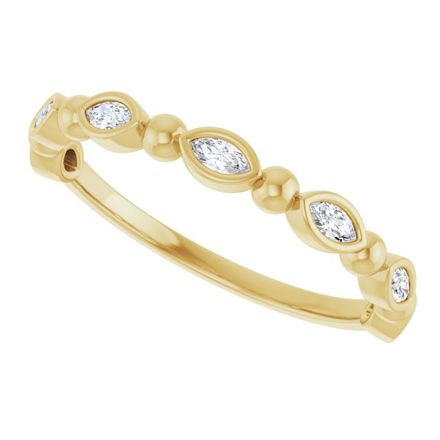 14K Rose 1/3 CTW Natural Diamond Anniversary Band