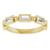 14K Rose Gold Asscher-Cut Diamond Anniversary Ring with 1/3 CTW