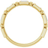 14K Rose Gold Asscher-Cut Diamond Anniversary Ring with 1/3 CTW